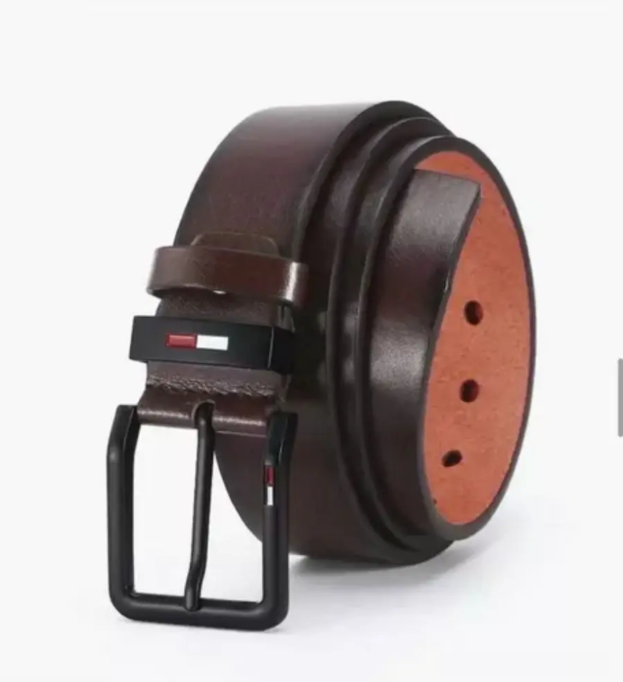Men's PU Leather Alloy Pin Square Buckle Belt BusinessLeisure Belts 2023 Fashion Black Coffee Brown WaistBelts for Men - Image 5