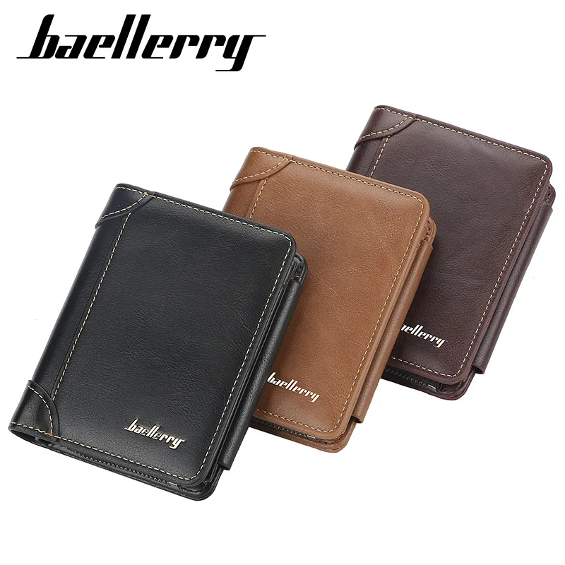 New PU Leather Men Wallets High Quality Zipper Short Desigh Card Holder Male Purse Vintage Coin Holder Men Wallets - Image 4