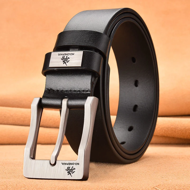 New Trend Men's High Quality Buckled Jeans Leather Casual Belt Business Cowboy Belt Men's Fashion Designer - Image 3