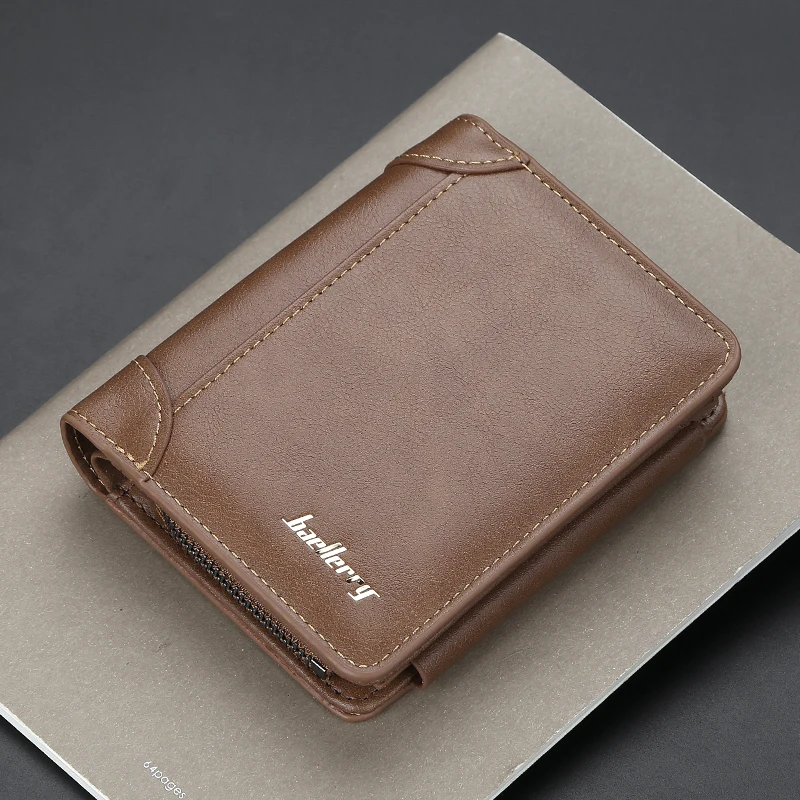 New PU Leather Men Wallets High Quality Zipper Short Desigh Card Holder Male Purse Vintage Coin Holder Men Wallets - Image 5