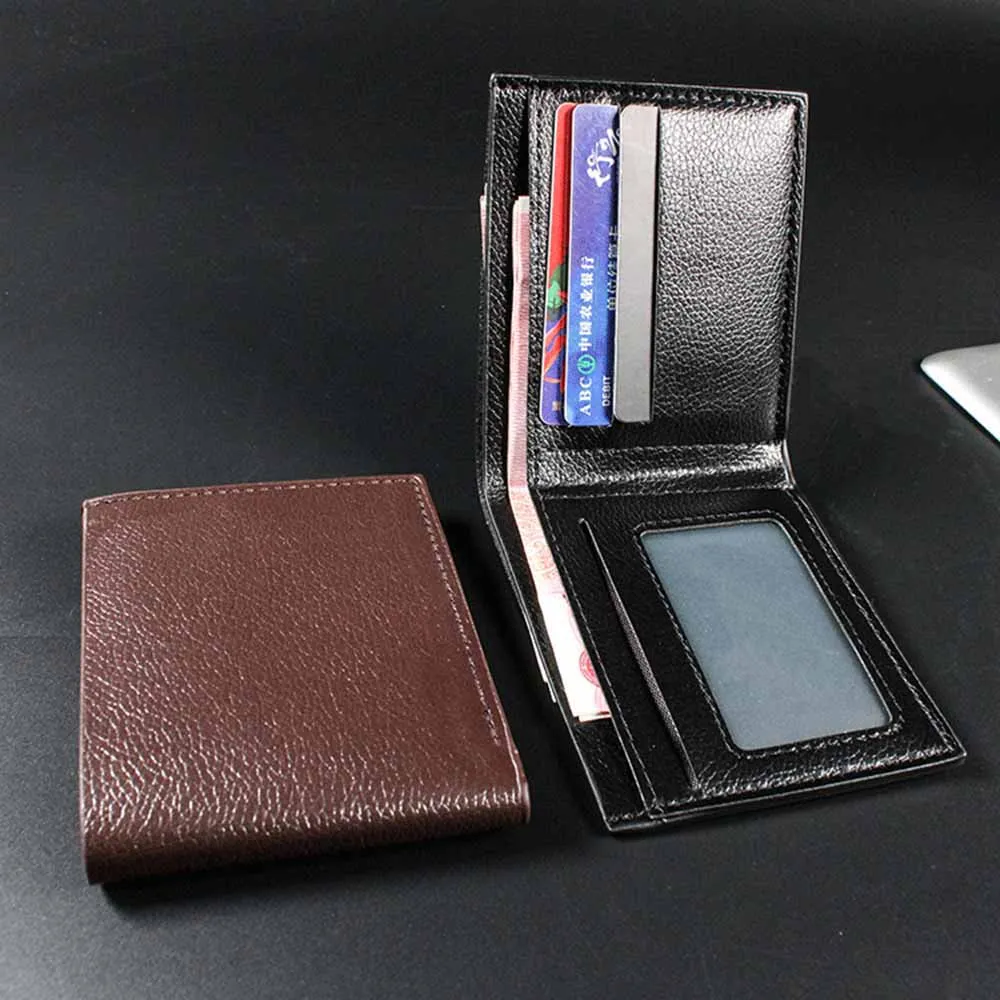 Multi Card Slot Card Holder Multi Card Slots Short Men's Cash Purse Men'S Short Wallet PU Leather PU Leather Men's Wallet - Image 6