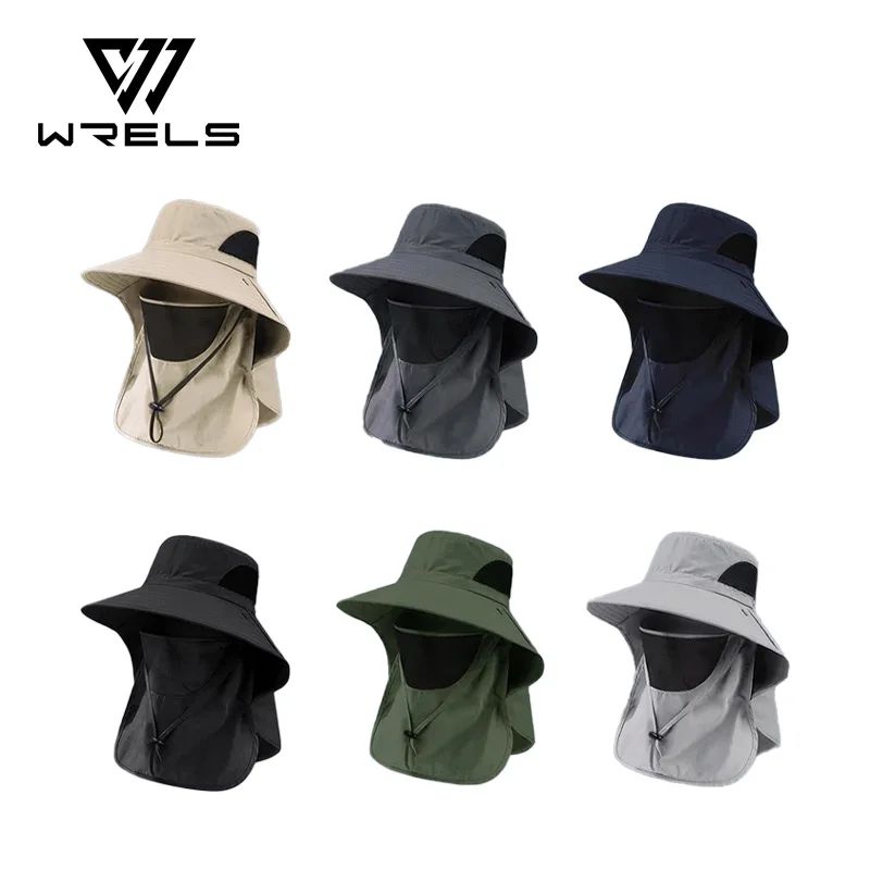 Summer Sun Hats UV Protection Outdoor Hunting Fishing Cap For Men Women Hiking Camping Visor Bucket Hat Neck Flap Fisherman Hat
