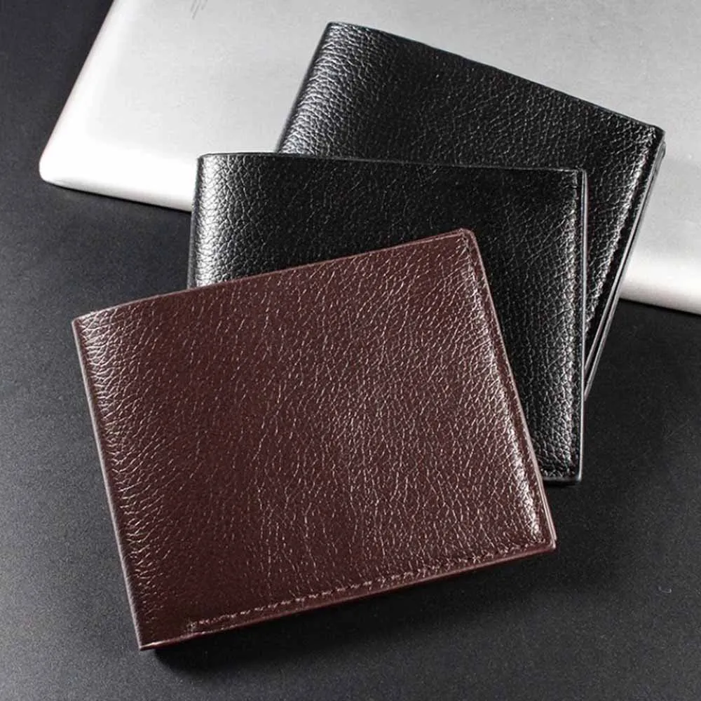 Multi Card Slot Card Holder Multi Card Slots Short Men's Cash Purse Men'S Short Wallet PU Leather PU Leather Men's Wallet - Image 3