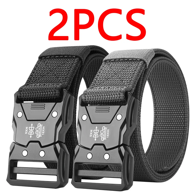 2PC Tactical Waist Belt - Durable Automatic Buckle, Perfect for Outdoor Adventures, Unisex Accessories for Men and Women - Image 5