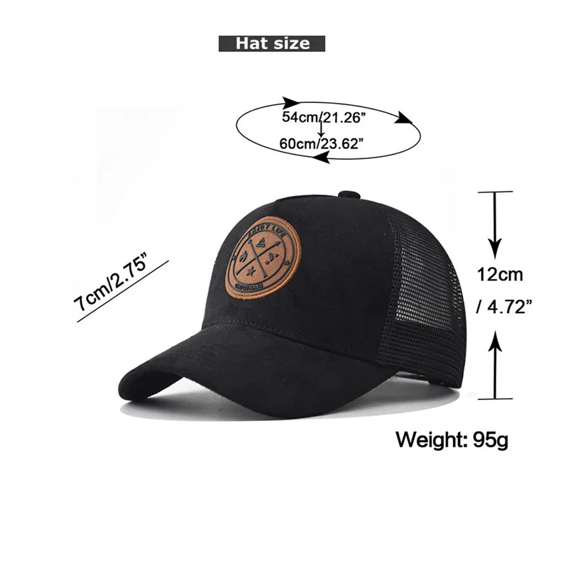 Summer Mesh Baseball Cap Women Men ENJOY LIFE Letter Patch Snapback Hat Casual Breathable Unisex Street Hip Hop Trucker Caps - Image 4