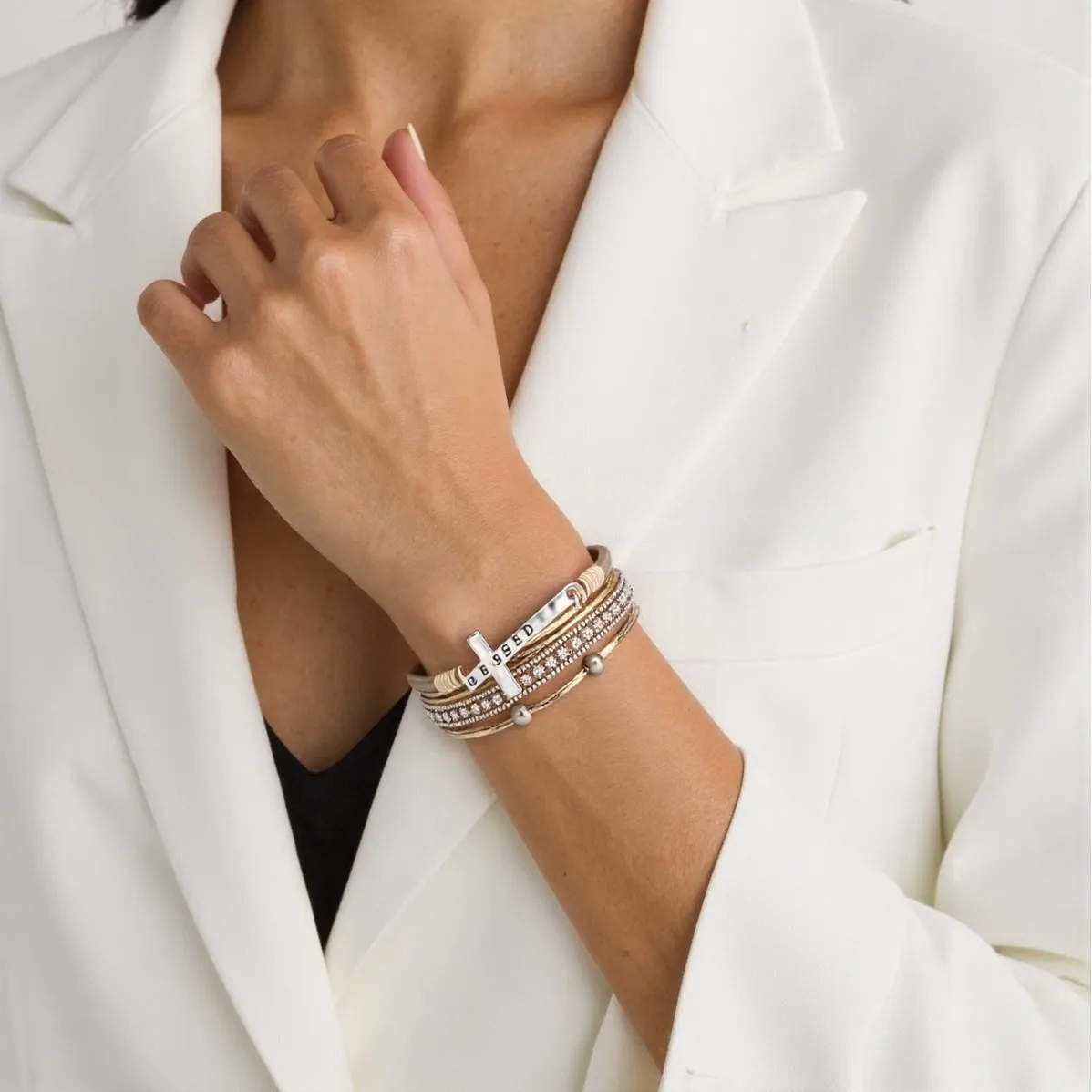 Bohemian Cowboy Chic Cross Bracelet Western Jewelry For Women Christian Bracelets Religious Bracelets - Image 4