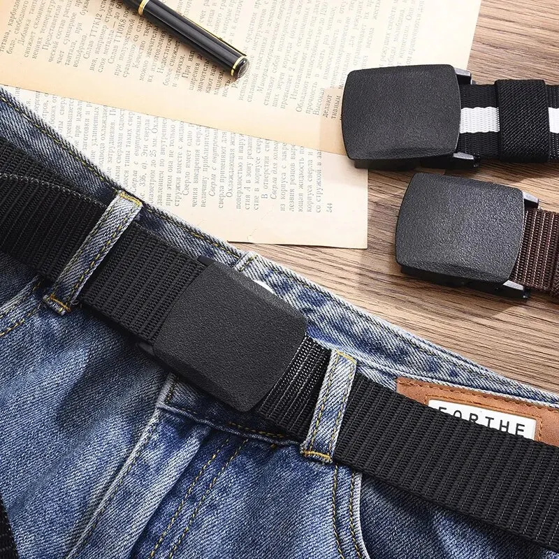 Men's Belt Outdoor Casual Canvas Belt Metal Free Training Nylon Tactical Belt With Pants Jeans Belt Sports Belts For Men Women - Image 2